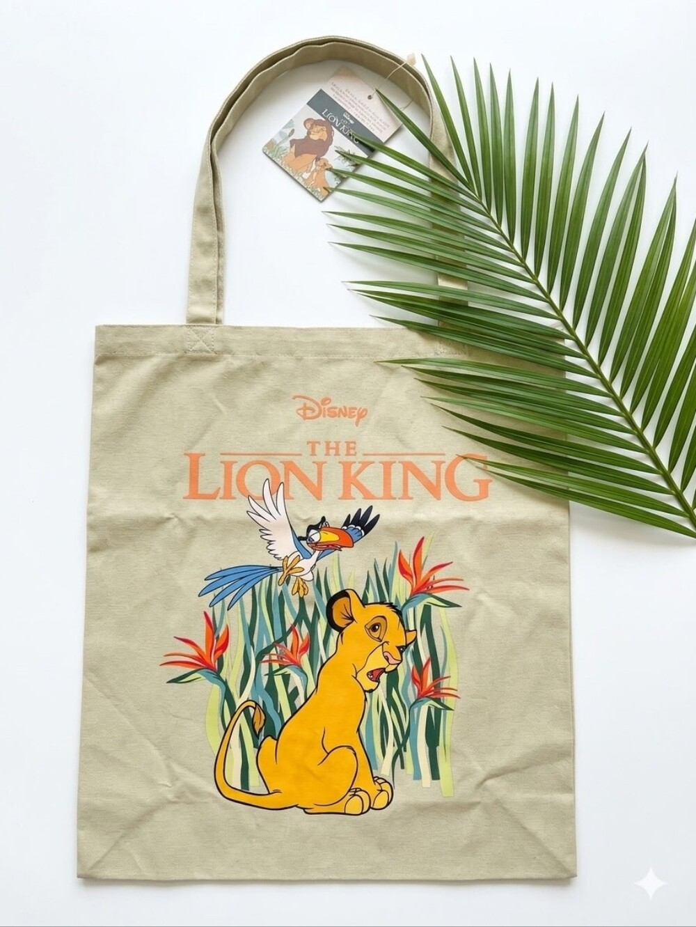 Disney The Lion King Beige Canvas Tote Bag NWT